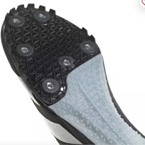 ADIDAS SPRINTER BLACK/WHITE TRACK SPIKES NEW - Picture 7 of 10